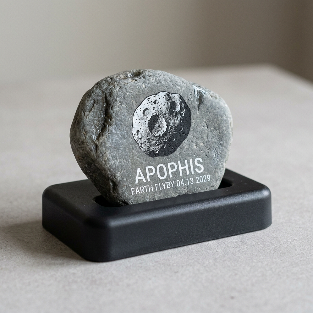 Apophis Space Rock with One-Piece Plastic Stand